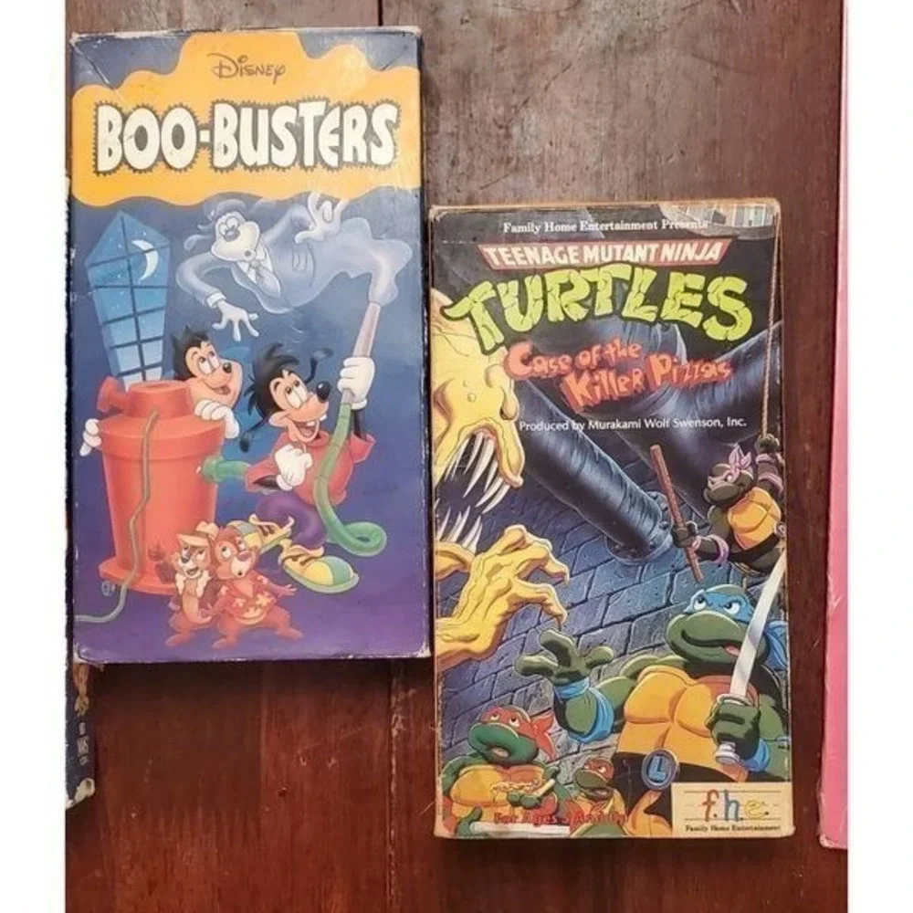 Lot‎ of 3 Vintage VHS Tapes The Flintstones Boo Busters TMNT